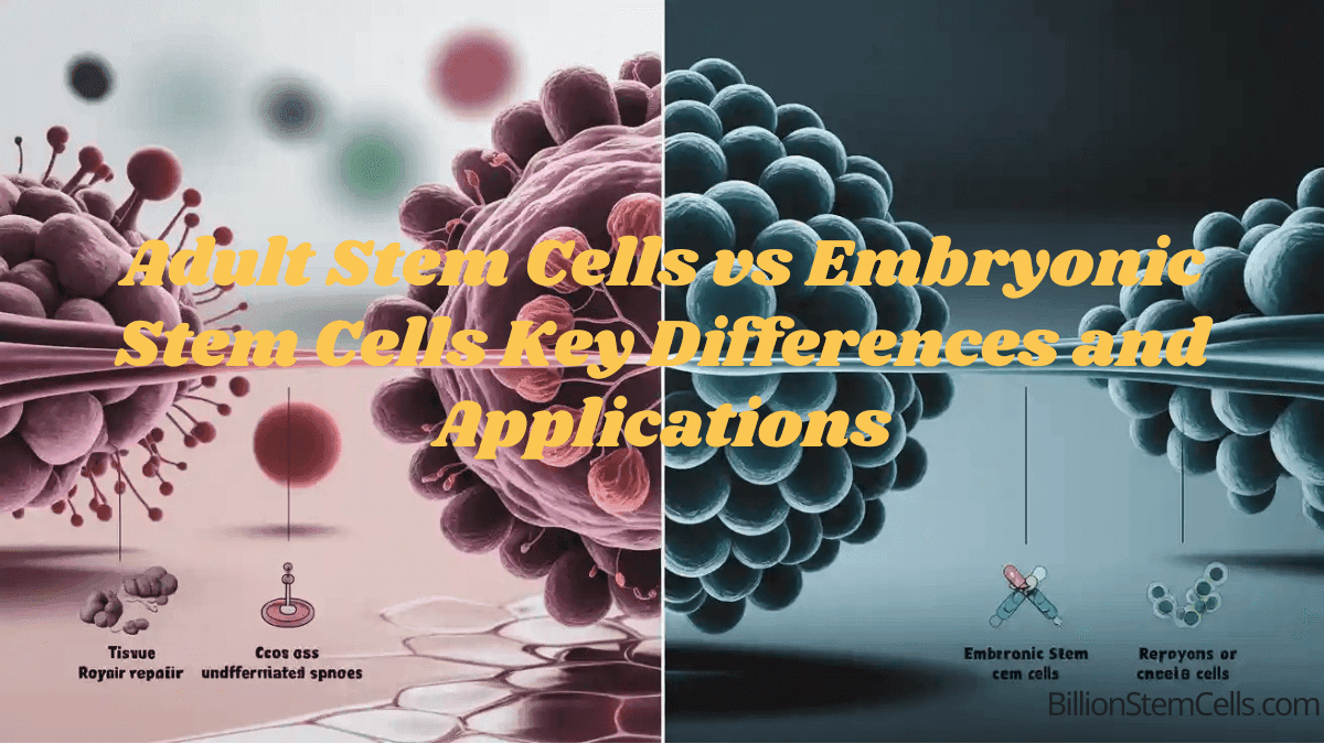 Adult Stem Cells vs Embryonic Stem Cells Key Differences and Applications 5