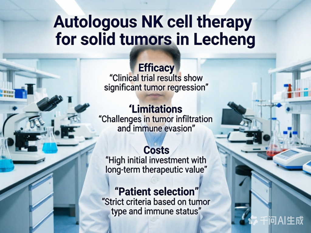 Autologous NK cell therapy for solid tumors in Lecheng